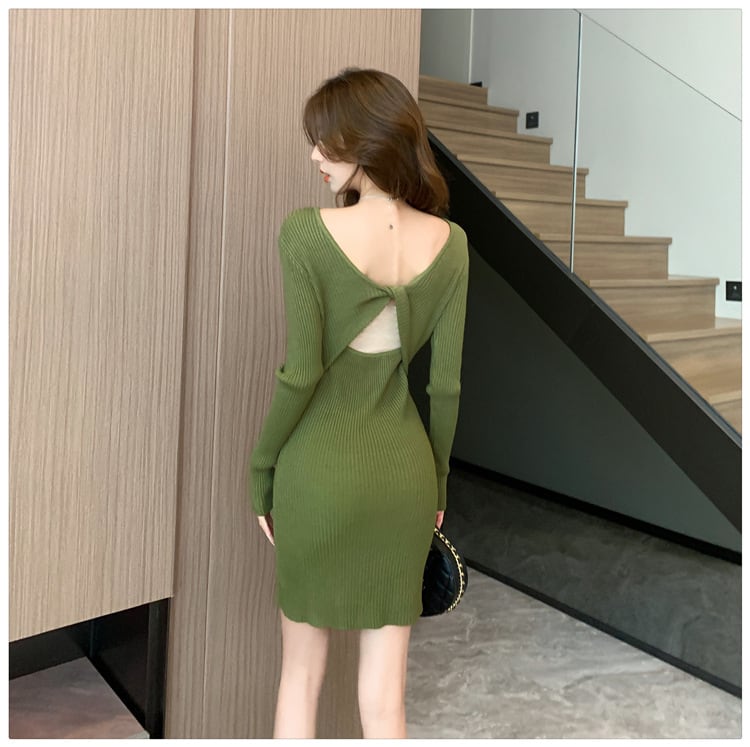 【dress】カットワーク2WAYニットワンピース　M17947