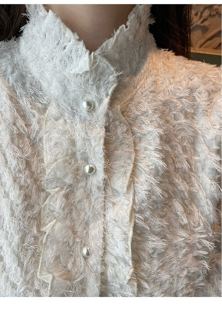 【tops】裹起毛シャツトップス　M27421