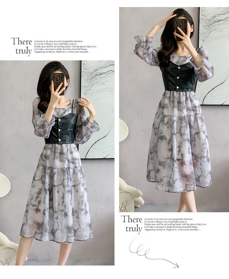 【set】気質満点大人可愛いセットアップ質感のいい　M17668