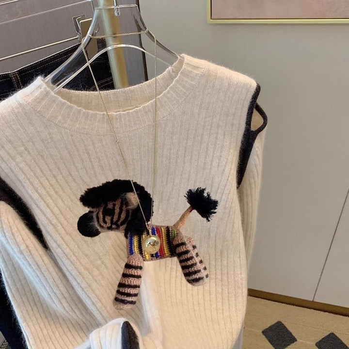 【tops】カートゥーンニットセーター　M26402