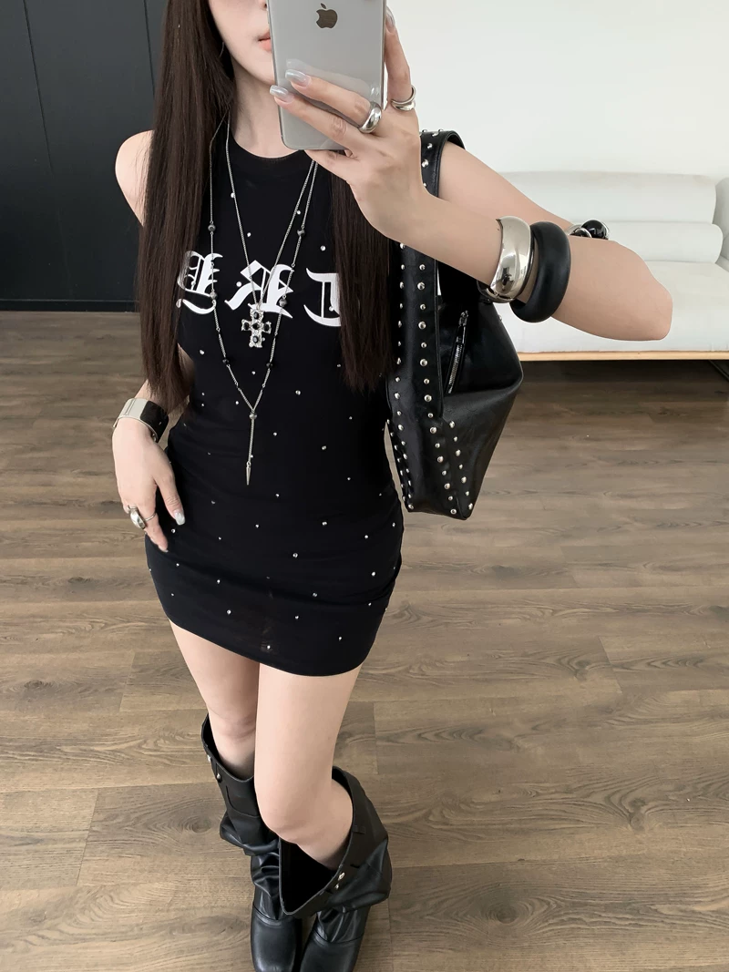 【dress】ノースリーブミニワンピース Q8600