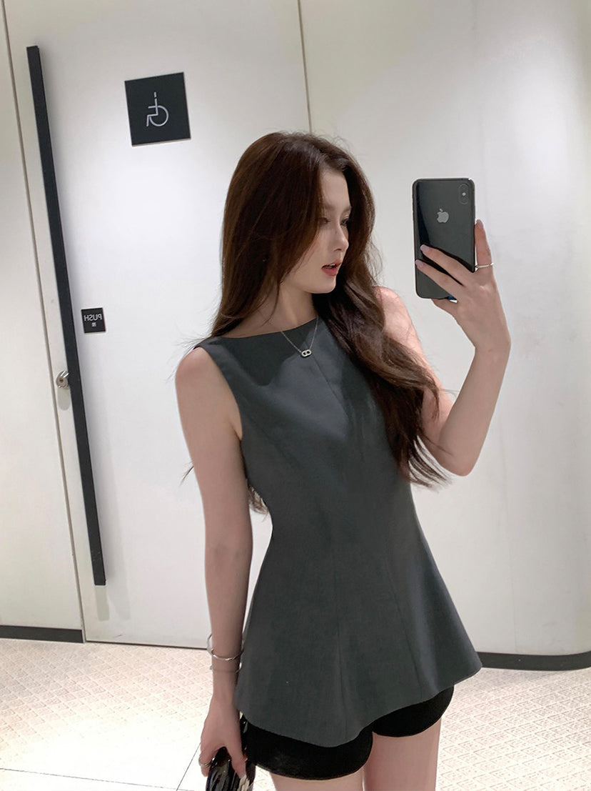 【tops】バックリボンベスト Q8878
