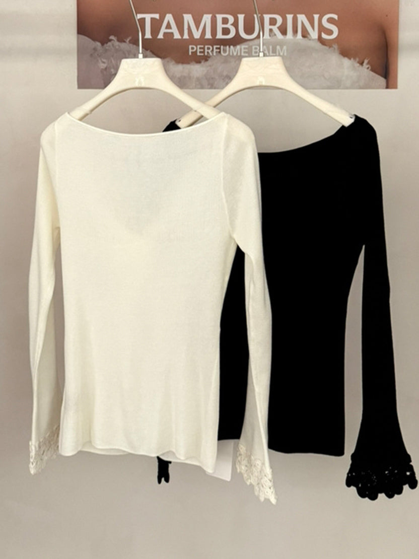 【tops】クロスネックニットトップス Q9154
