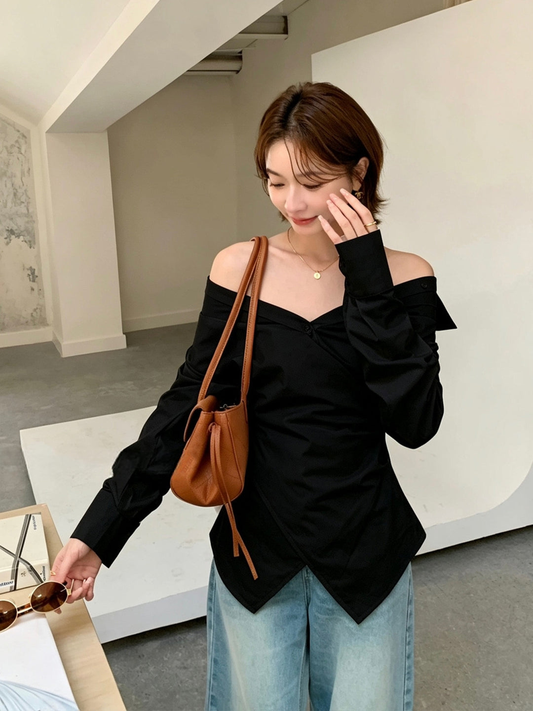 【tops】2WAYクロスシャツ Q9042
