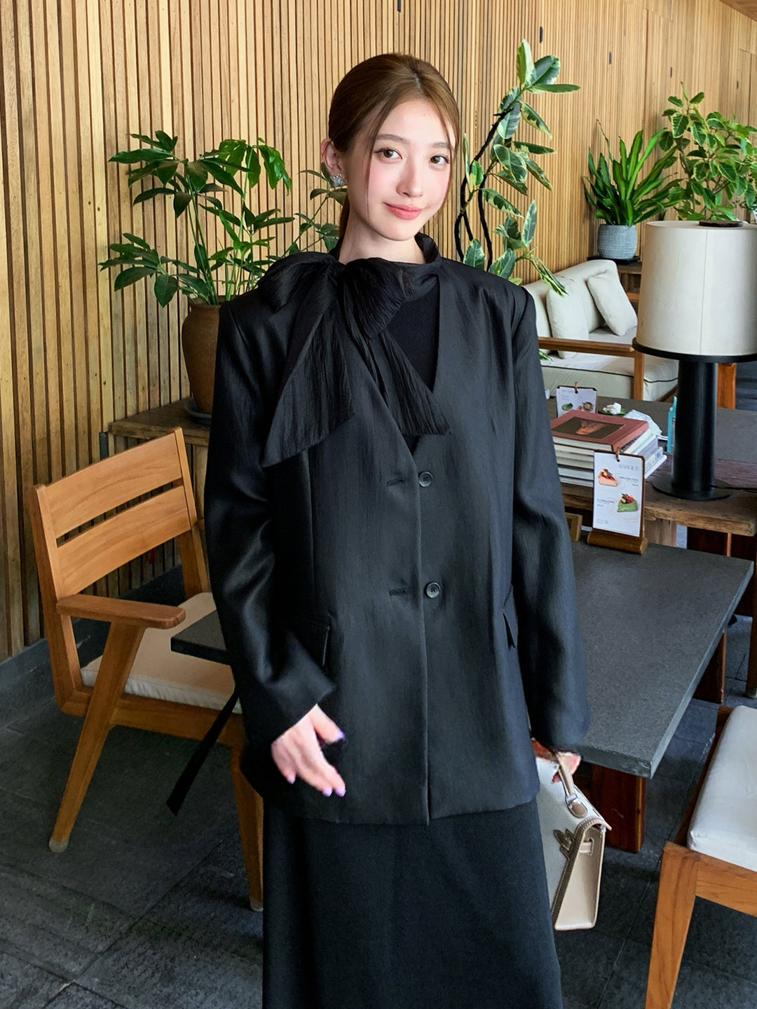 【outer】腰紐付きスーツ Q8995