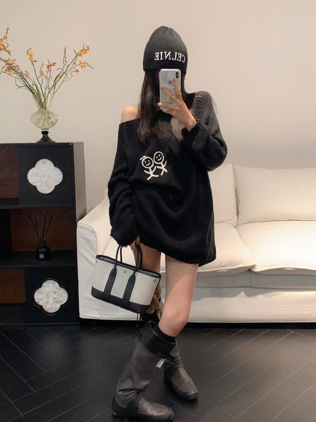 【tops】2色展開ニットトップス Q9225
