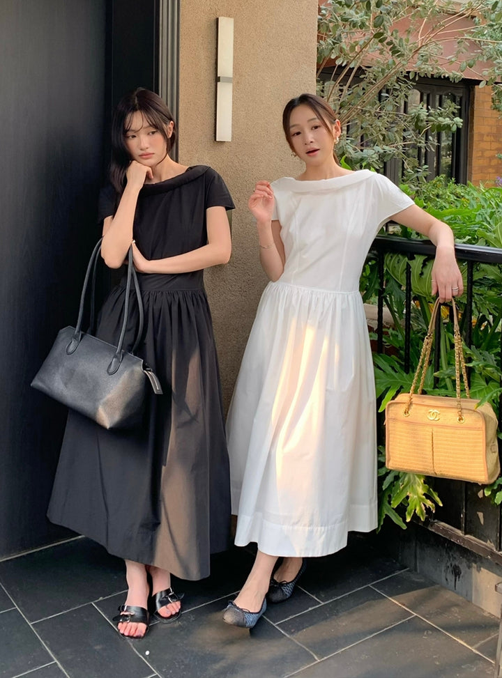 【dress】2色展開ロングワンピース Q8654