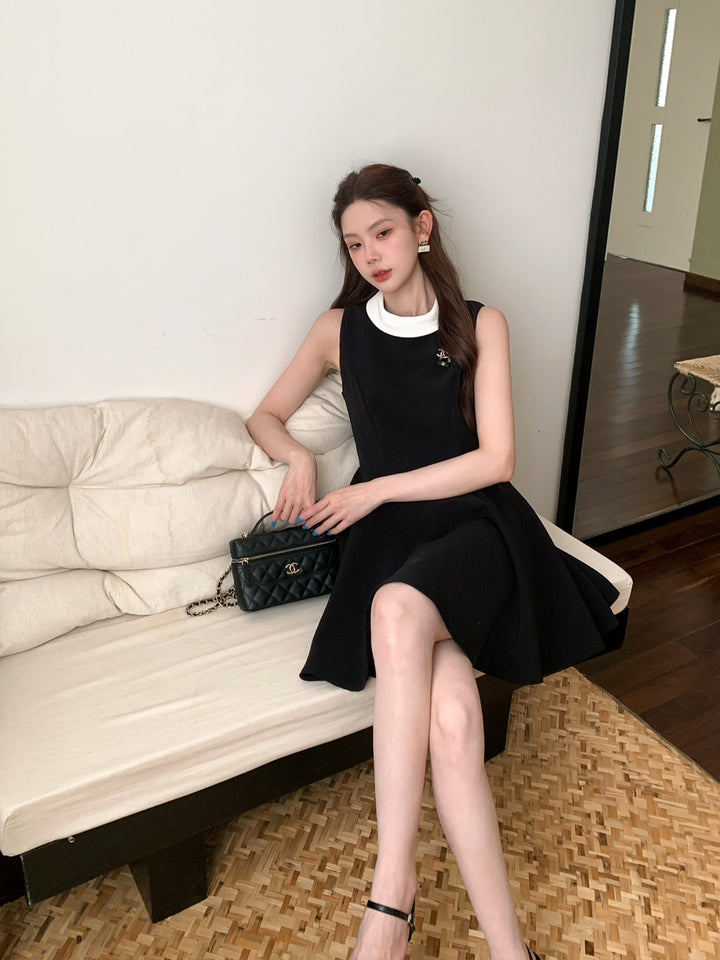 【dress】ノースリーブAラインワンピース Q8702