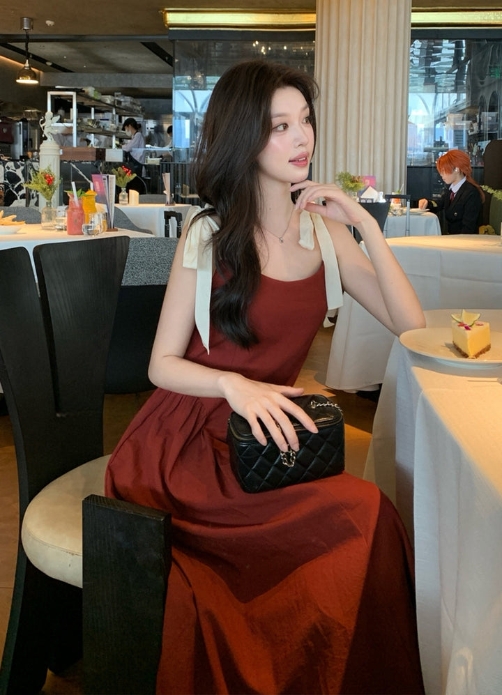 【dress】Aラインロングキャミワンピース Q9112