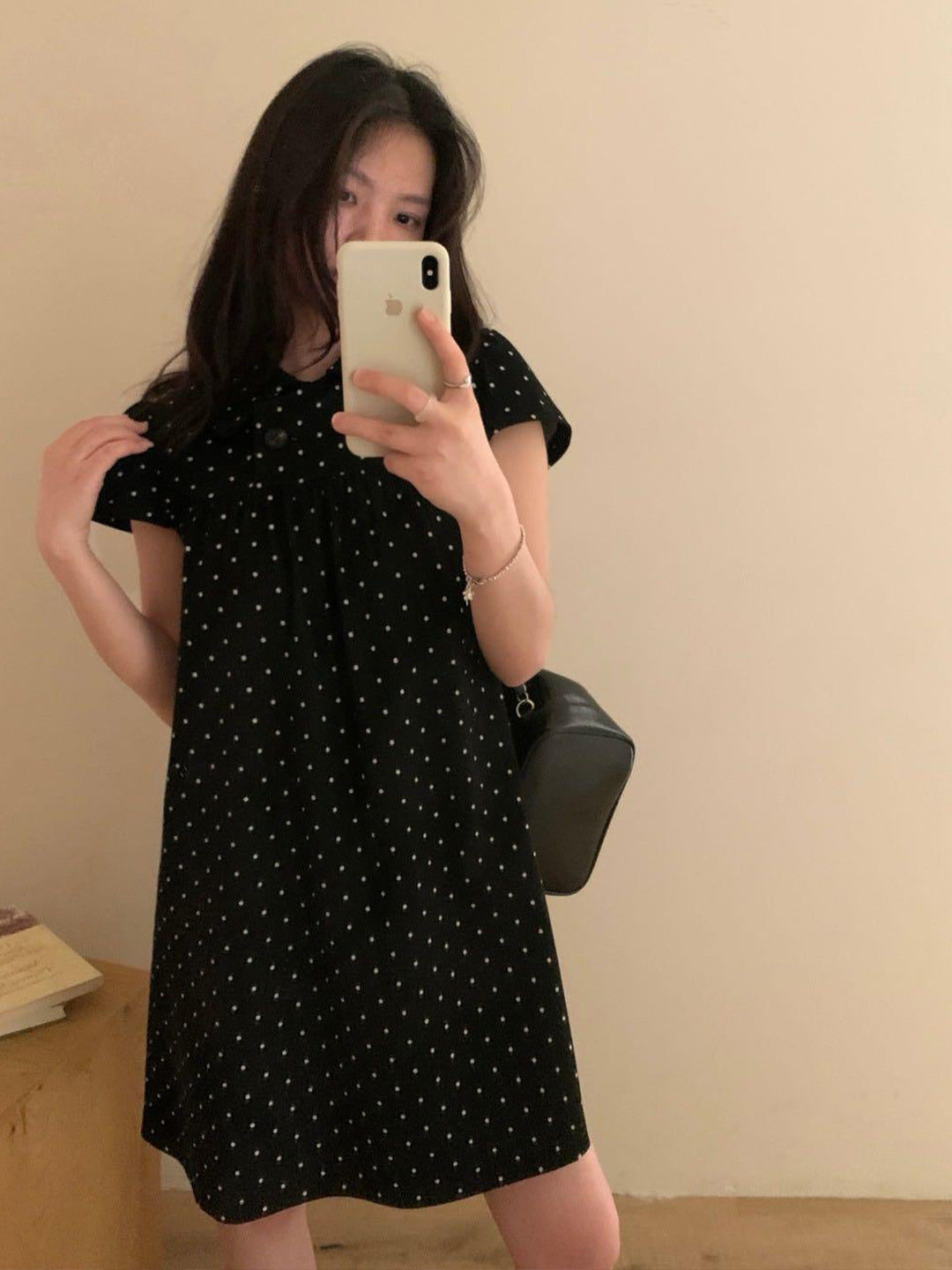 【dress】ノースリーブ折り襟ワンピース Q9044