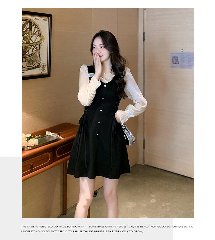 【dress】女性力を高める～切り替えデートワンピース　M17086