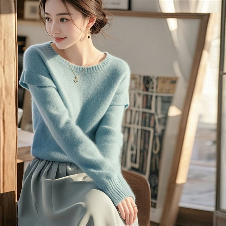 【tops】クルーネックニットセーター　M29122
