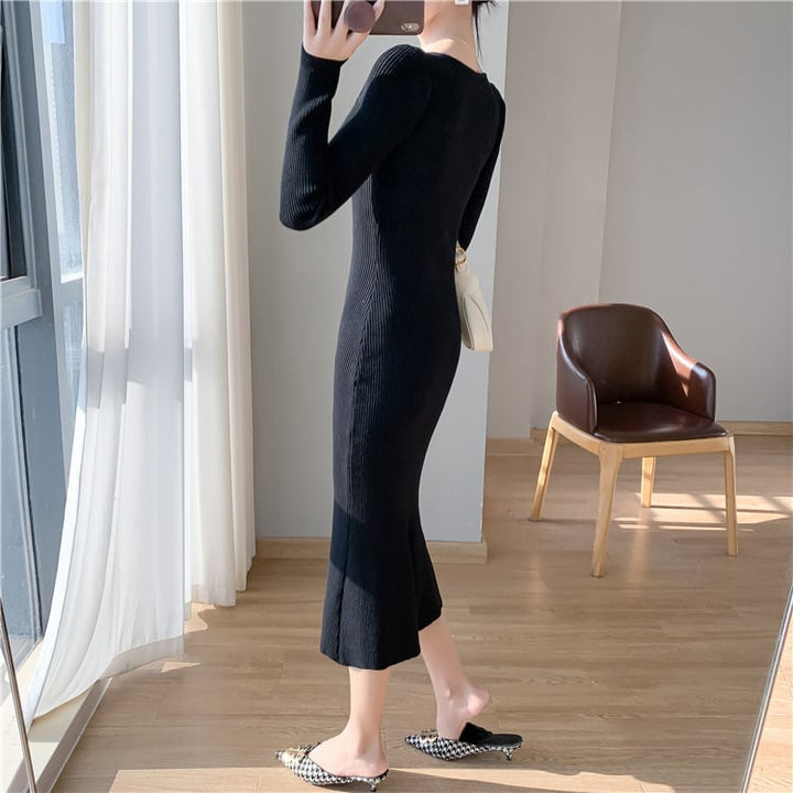 【dress】マーメイドニットワンピース　M28024