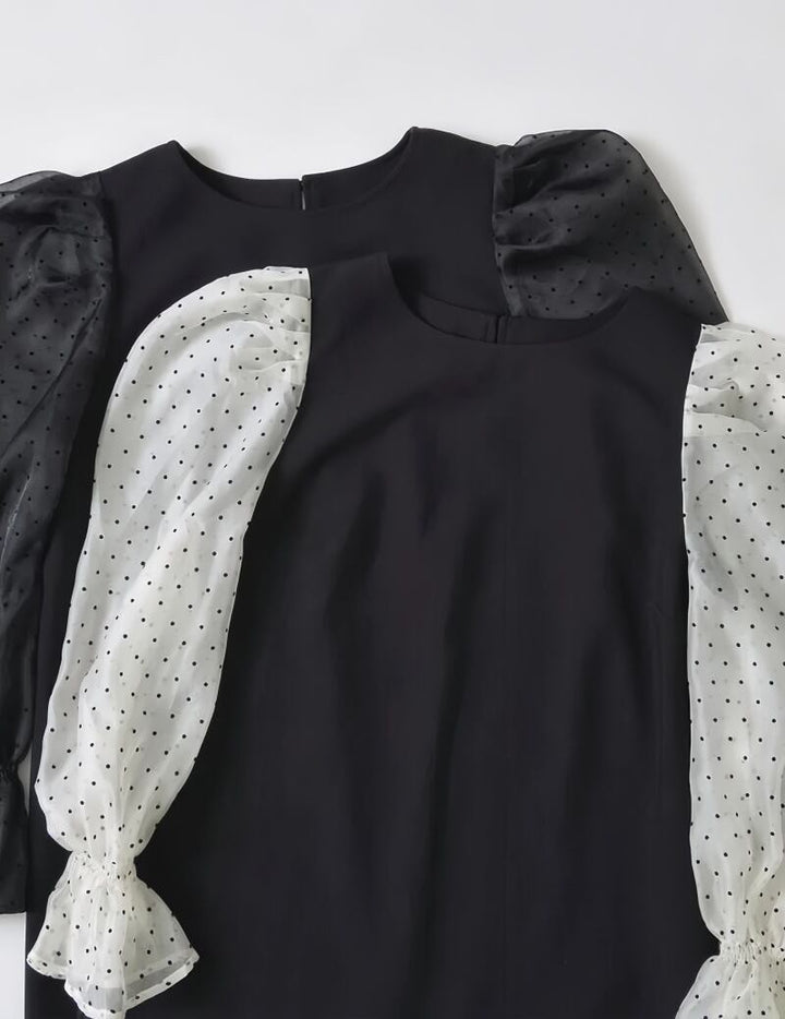 【dress】チュールコンビワンピース　M29875