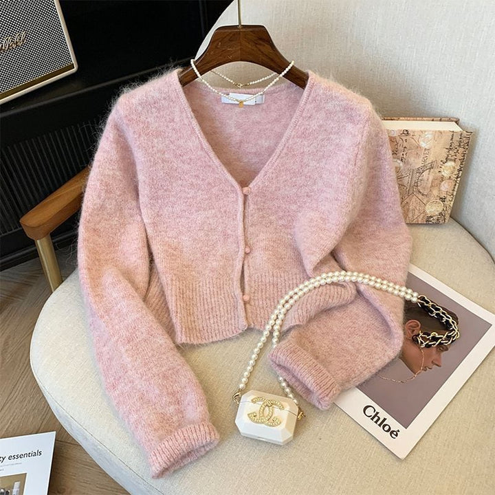 【outer】Vネックニットカーデ　M26414
