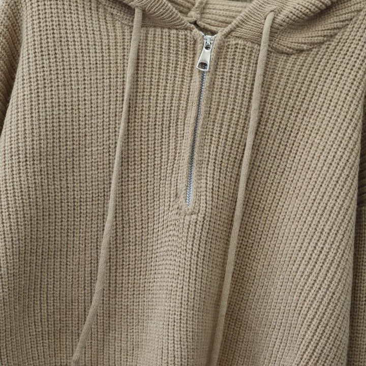 【tops】フード付きニットセーター　M27561