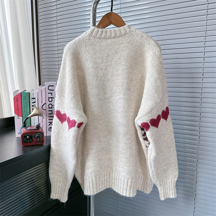 【tops】ジャカードニットセーター　M26883