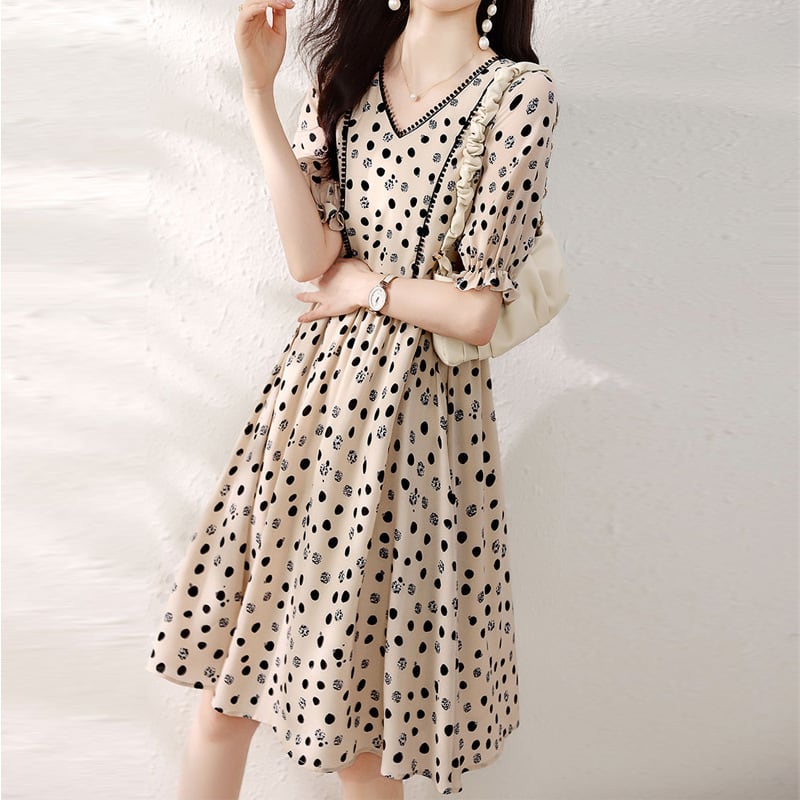 【dress】プリントワンピース　M22617