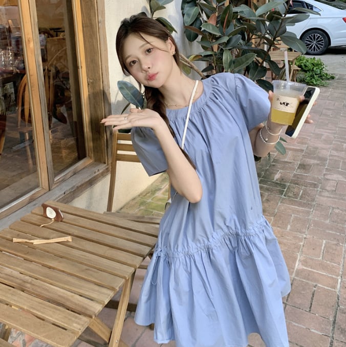 【dress】韓国系カジュアルワンピースゆったり着心地良い　M16905