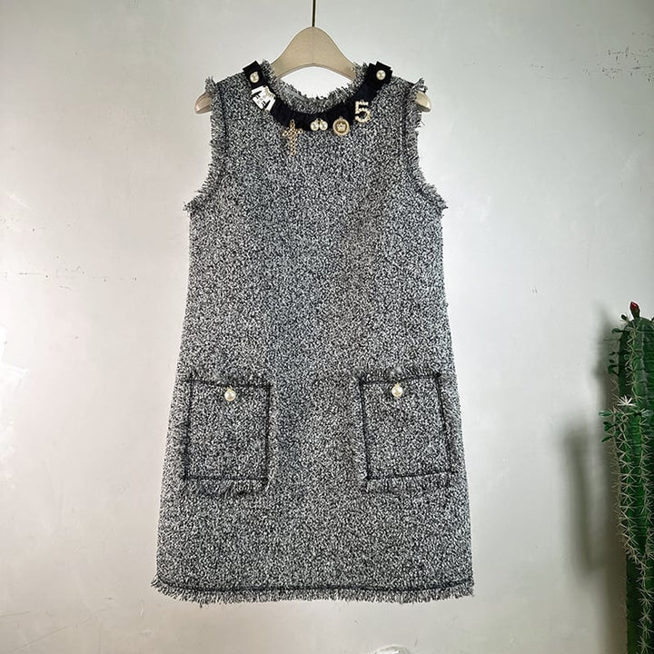 【dress】ツイードベストワンピース　M27625