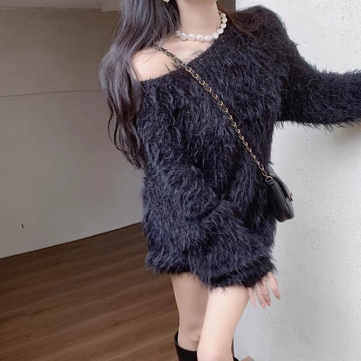 【tops】シャギーニットセーター　M18465