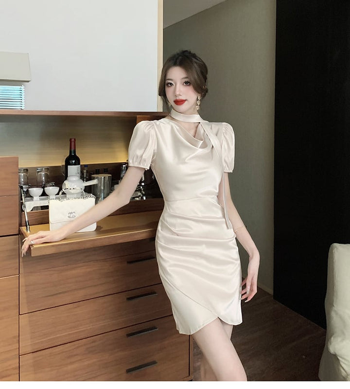 【dress】細身効果抜群♪エレガントデートワンピース　M17355