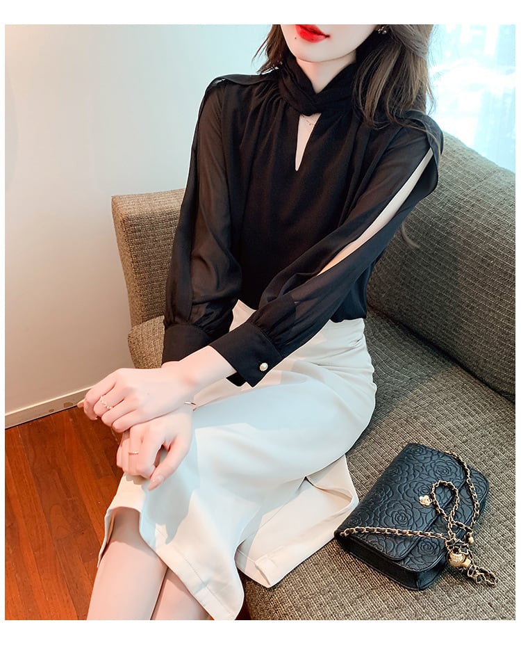 【tops】カットワークシャツトップス　M18250