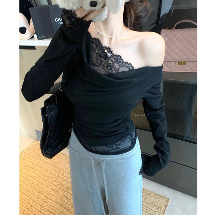 【tops】レース切り替えトップス　M27546