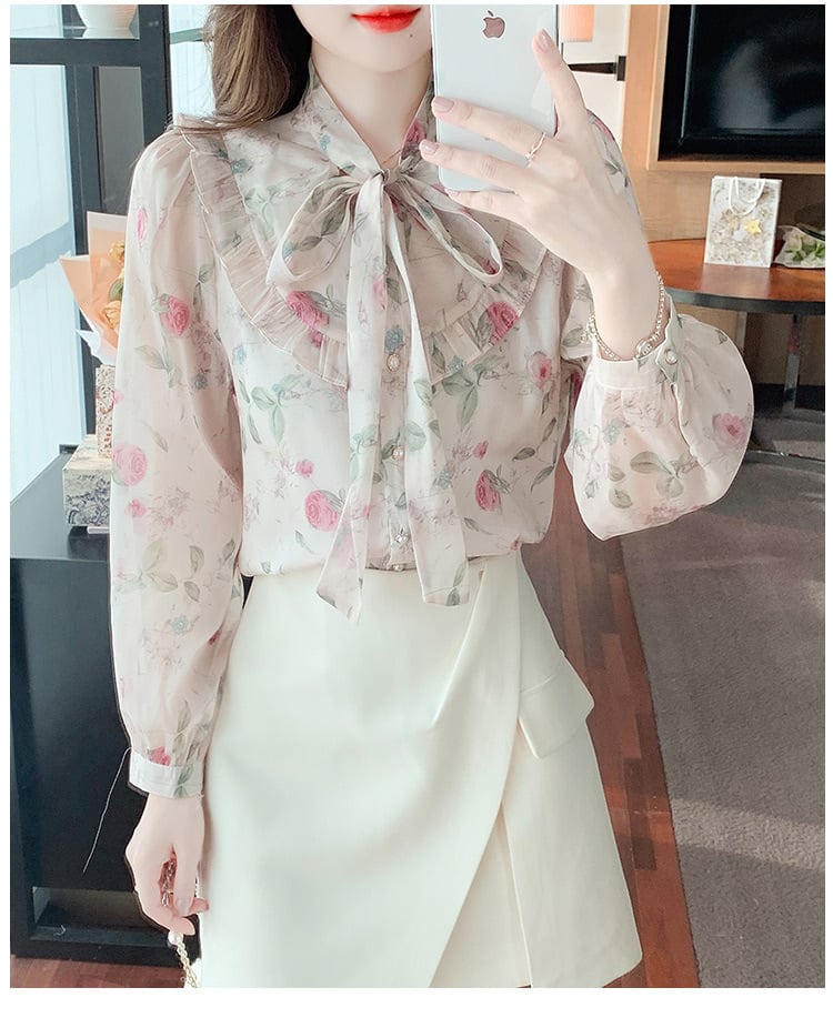 【tops】柔らかくて優しい印象スウィートシャツトップス　M17390