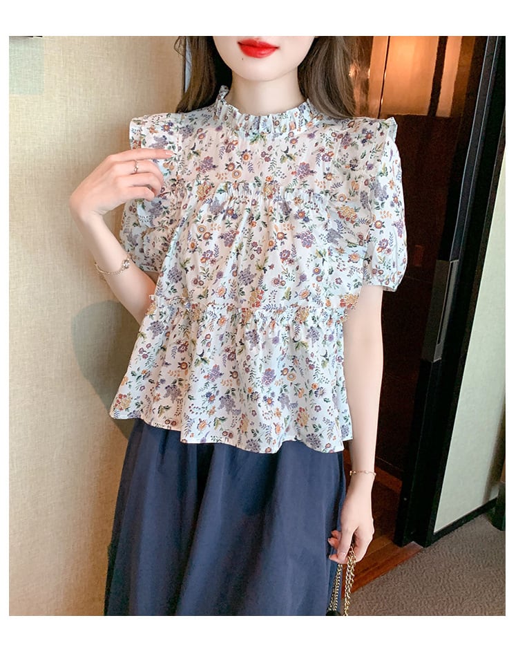 【set】人気を独占中 2点セット花柄シャツトップス+スカート　M17084