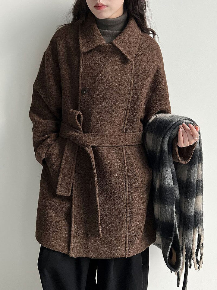 【outer】厚手防寒ウールコート Q7089