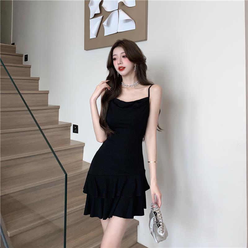 【dress】おしゃれ大人気フリルキャミワンピース着瘦せ　M16765