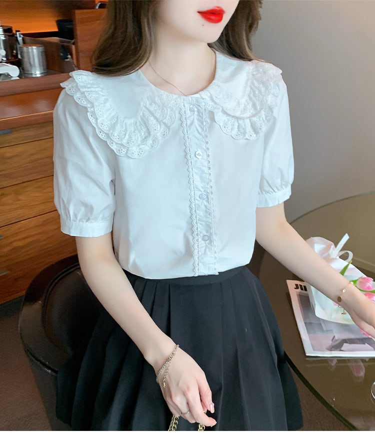 【tops】気質満点大人可愛いスウィートシャツトップス　M17395