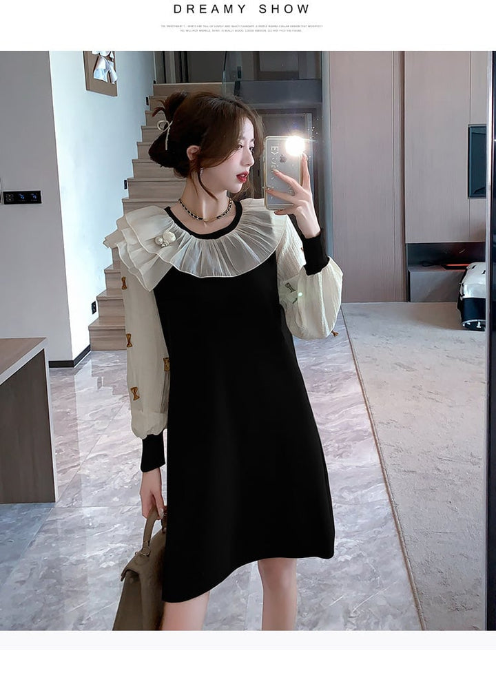【dress】優しい雰囲気スウィートニットワンピース　M17501