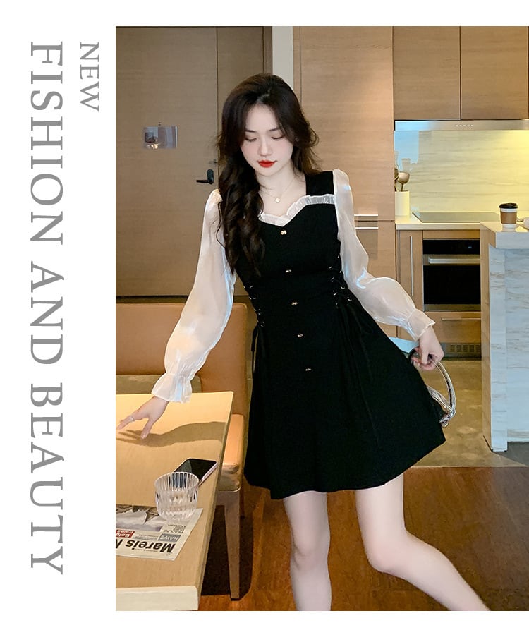 【dress】女性力を高める～切り替えデートワンピース　M17086