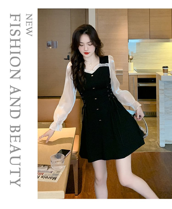 【dress】女性力を高める～切り替えデートワンピース　M17086
