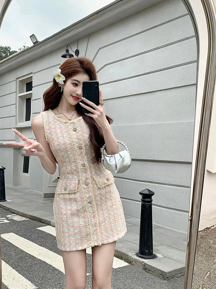 【dress】ツイードキャミワンピース　M24055