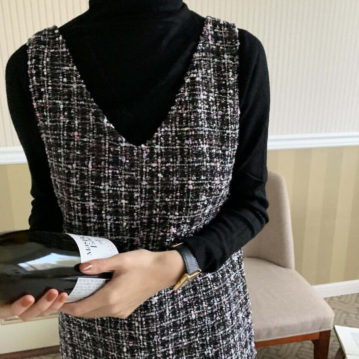 【dress】ツイードノースリーブワンピース　N2197
