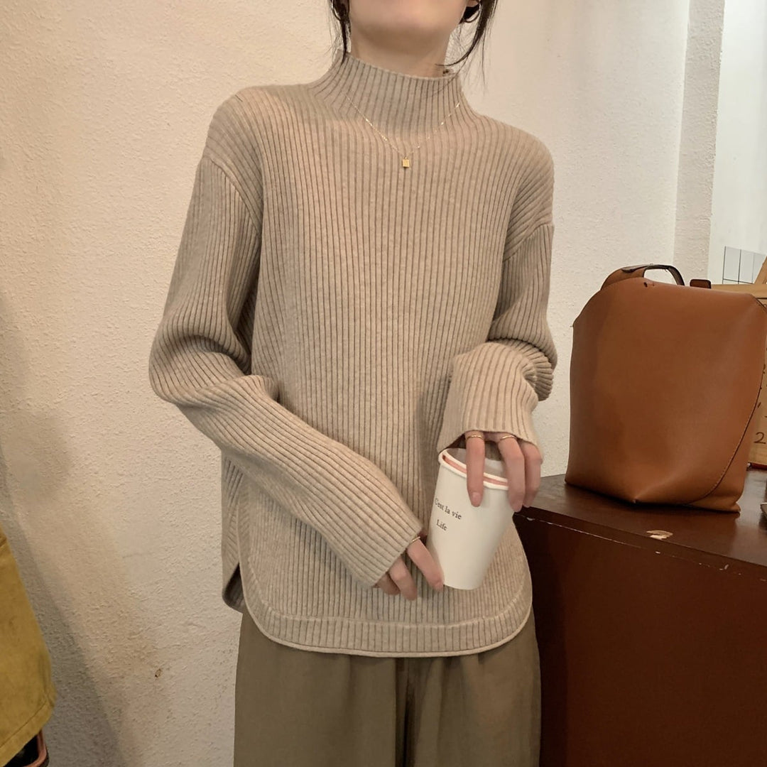 【tops】スリットニットセーター　M27982