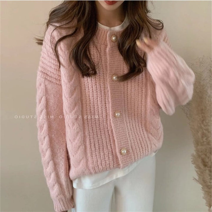 【outer】クルーネックニットカーデ　M26718