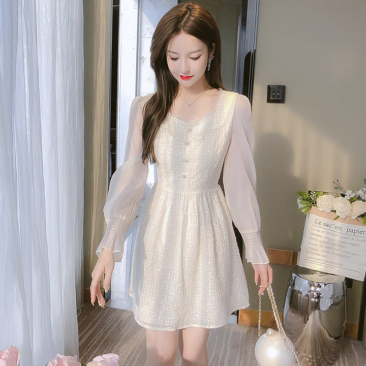 【dress】大人らしい エレガント切り替えデートワンピース　M17201