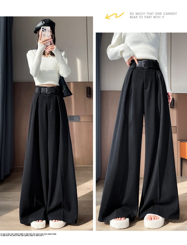 【bottoms】裹起毛ワイドパンツ　M27764