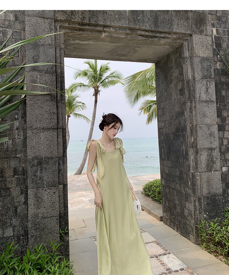 【dress】大人らしい エレガントキャミワンピースオシャレ　M17460