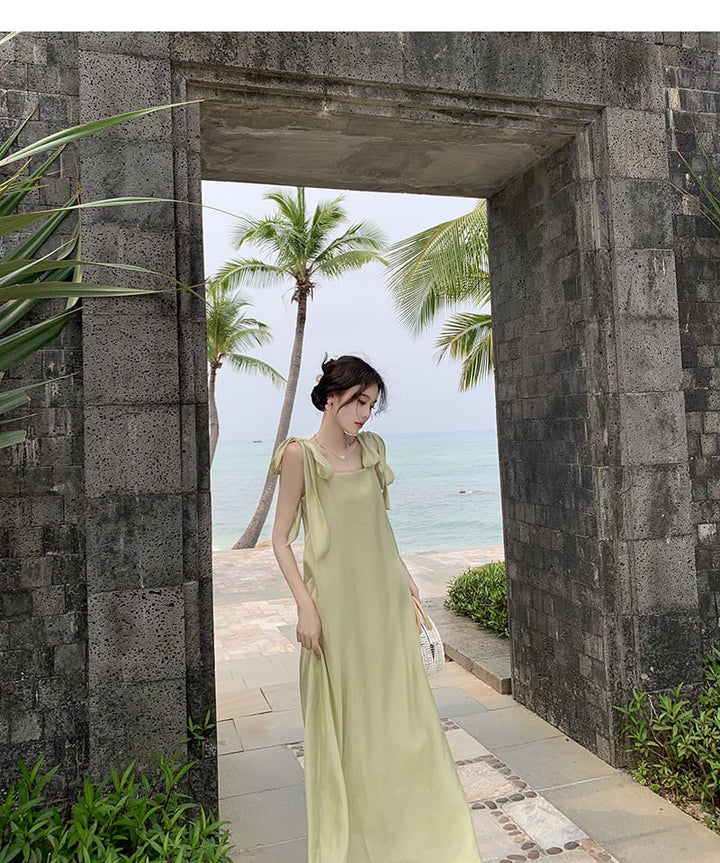 【dress】大人らしい エレガントキャミワンピースオシャレ　M17460