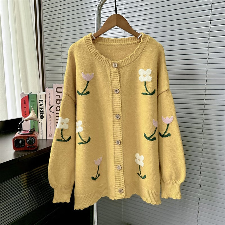 【outer】ジャカードニットカーデ　M26876