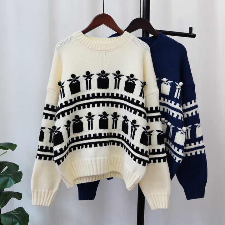 【tops】クルーネックニットセーター　M18342