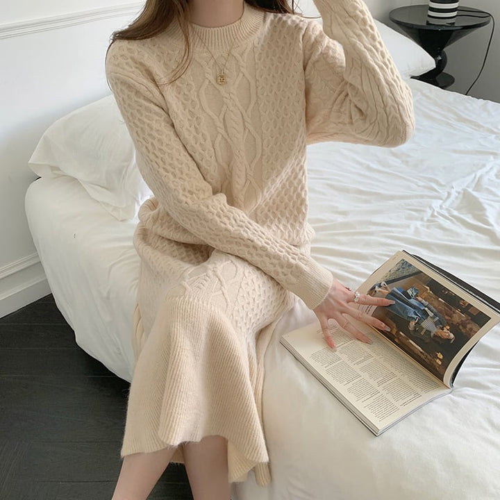 【dress】今季マストバイニットワンピースゆったり　M17657