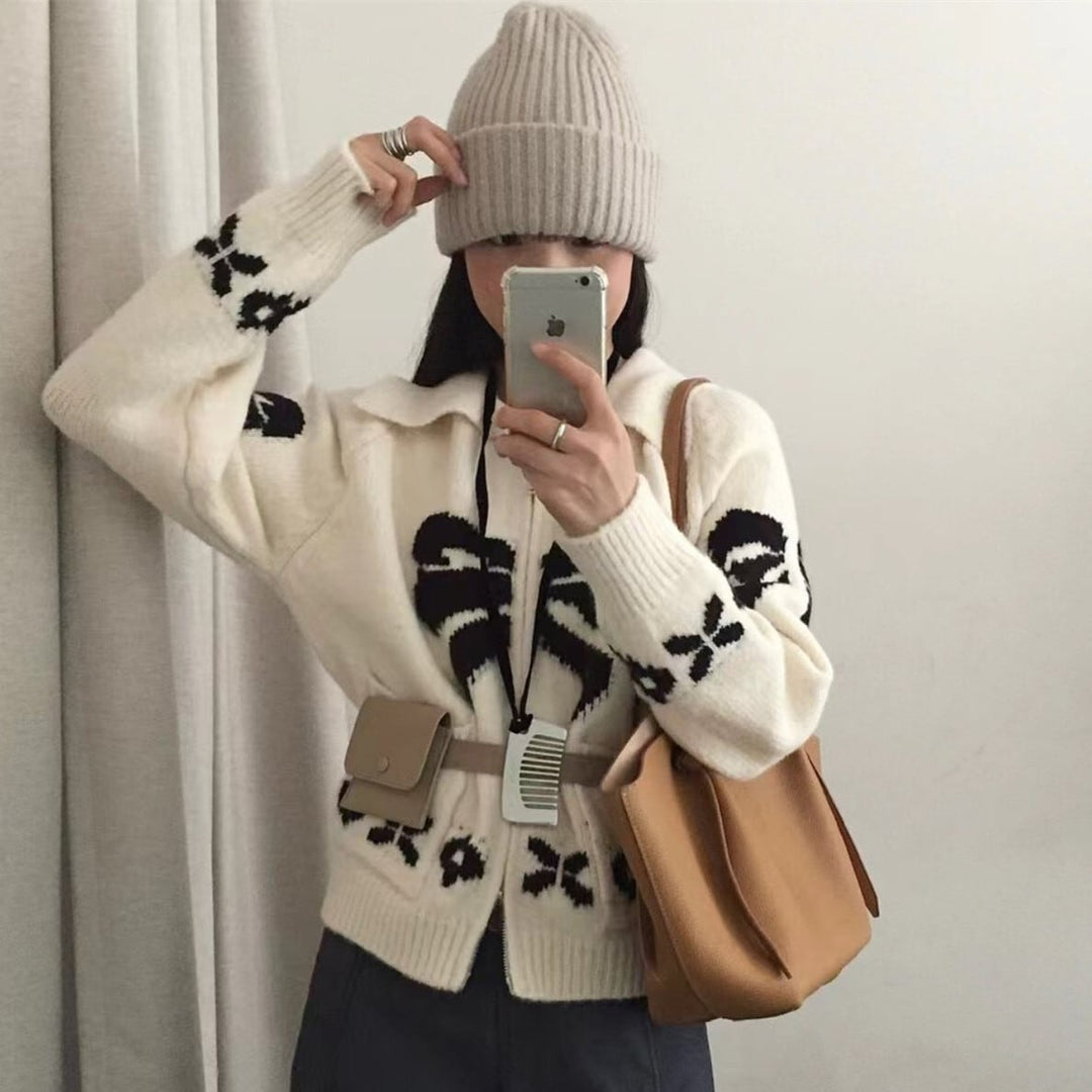 【outer】ファスナーニットカーデ　M26287
