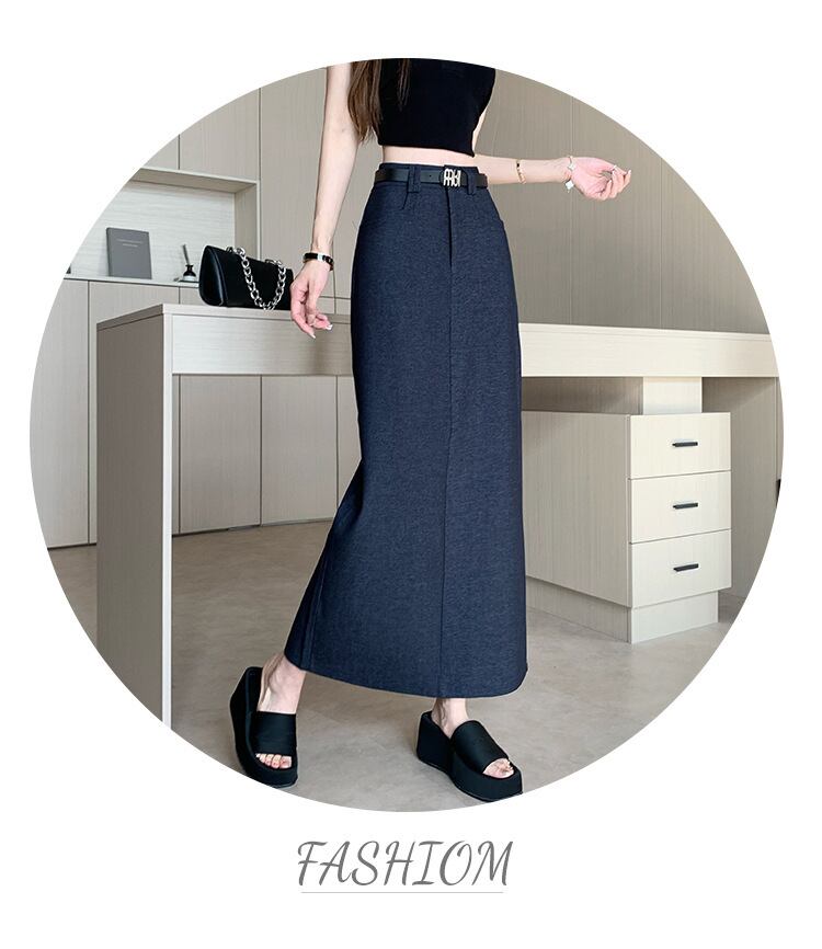 【bottoms】ハイウエストロング丈スカート　M29563