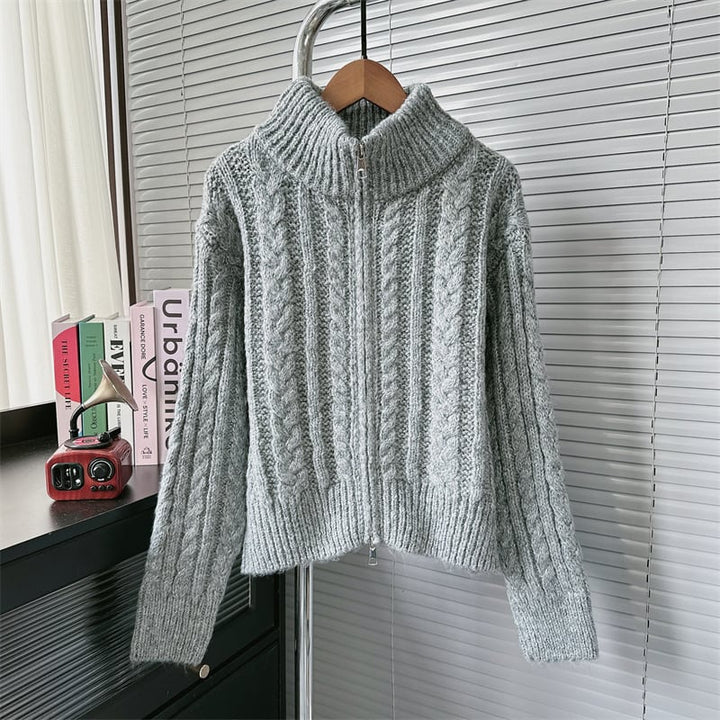【outer】ファスナーニットカーデ　M27298